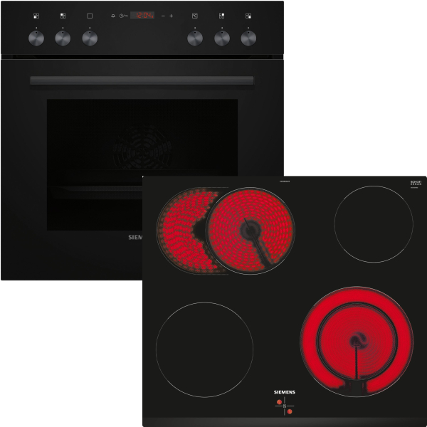 Siemens EQ110KAVB - Einbauherd & Elektrokochfeld mit 5 Jahre Garantie, HE013FBB1 & EA631GNA1E, Rahmenlos aufliegend, 60 cm